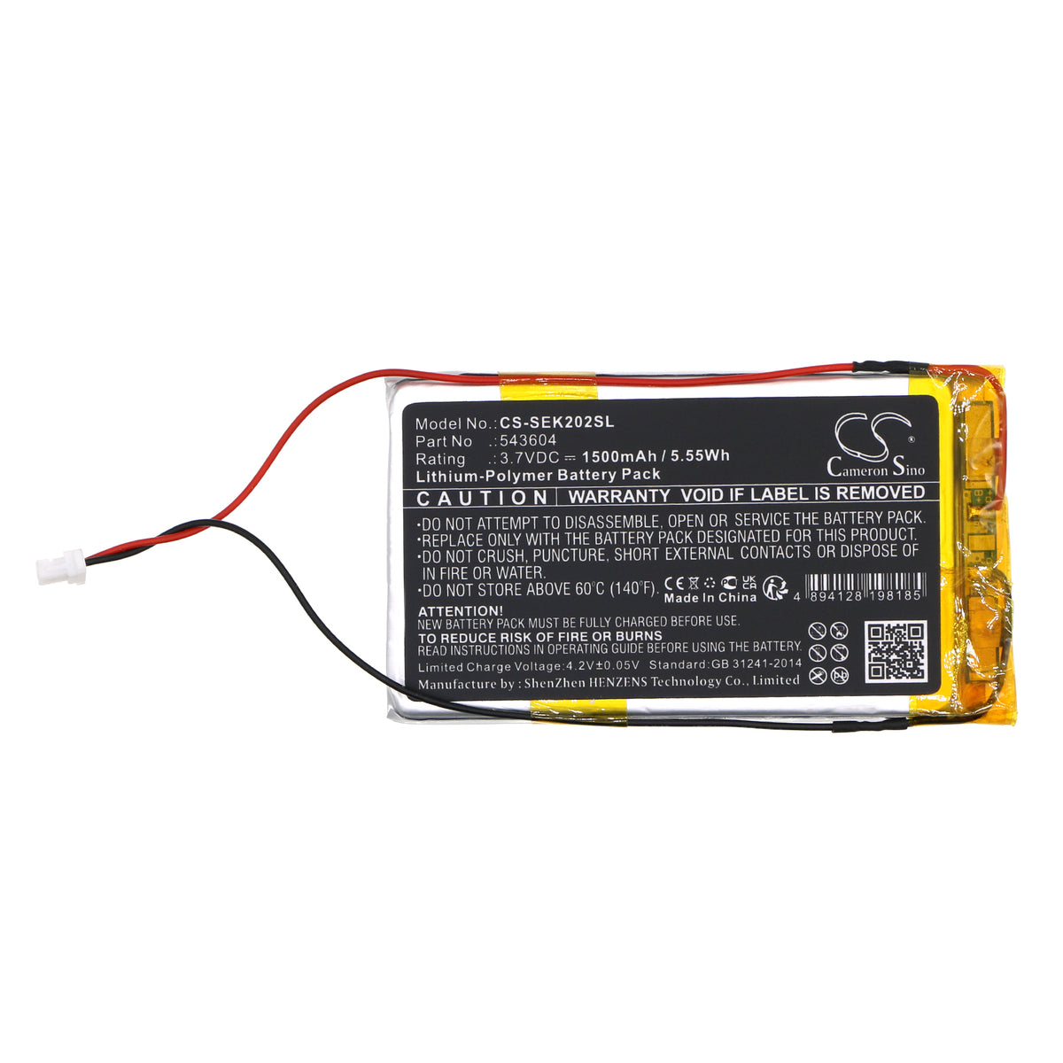 Replacement Battery for Sennheiser EK2020 – Transmitters & Receiver – 1500mAh / 3.7V