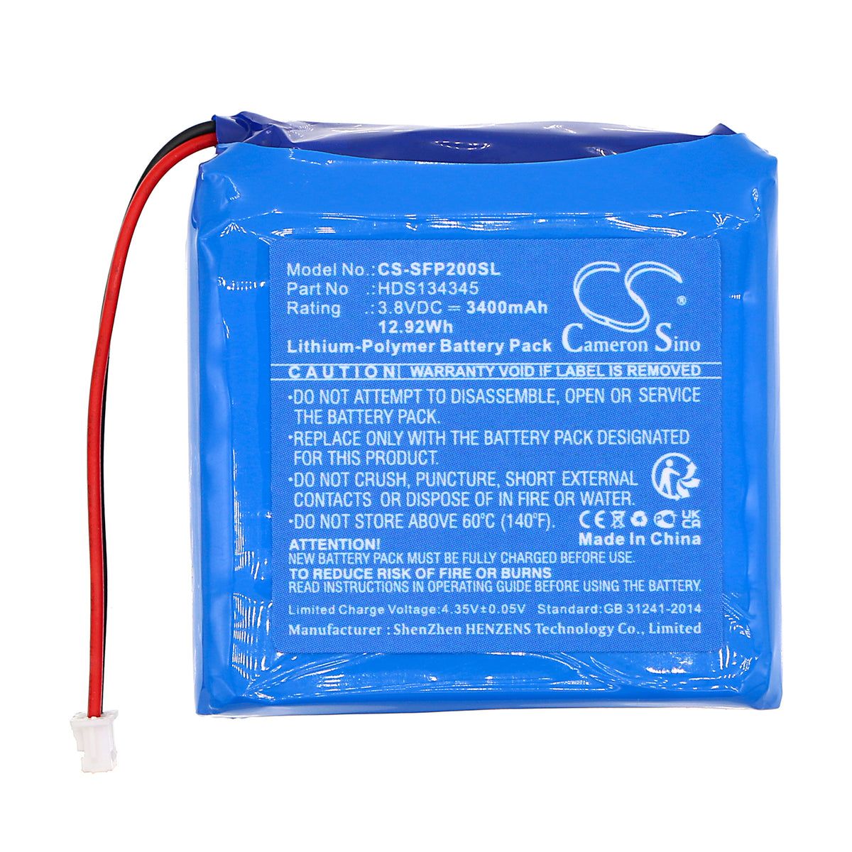 Replacement Battery for Safie Pocket 2 – Body Camera – 3400mAh / 3.8V