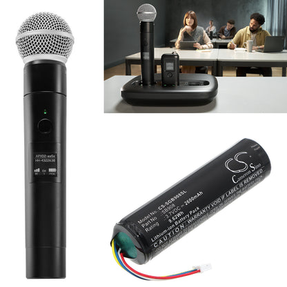 Replacement Battery for Shure neXt 2 MXW2X Handheld Microphone – Transmitters & Receiver – 2600mAh / 3.7V