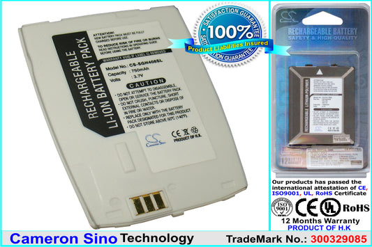 Replacement Battery for Samsung SGH-A400 – Mobile, SmartPhone – 750mAh / 3.7V - image 1