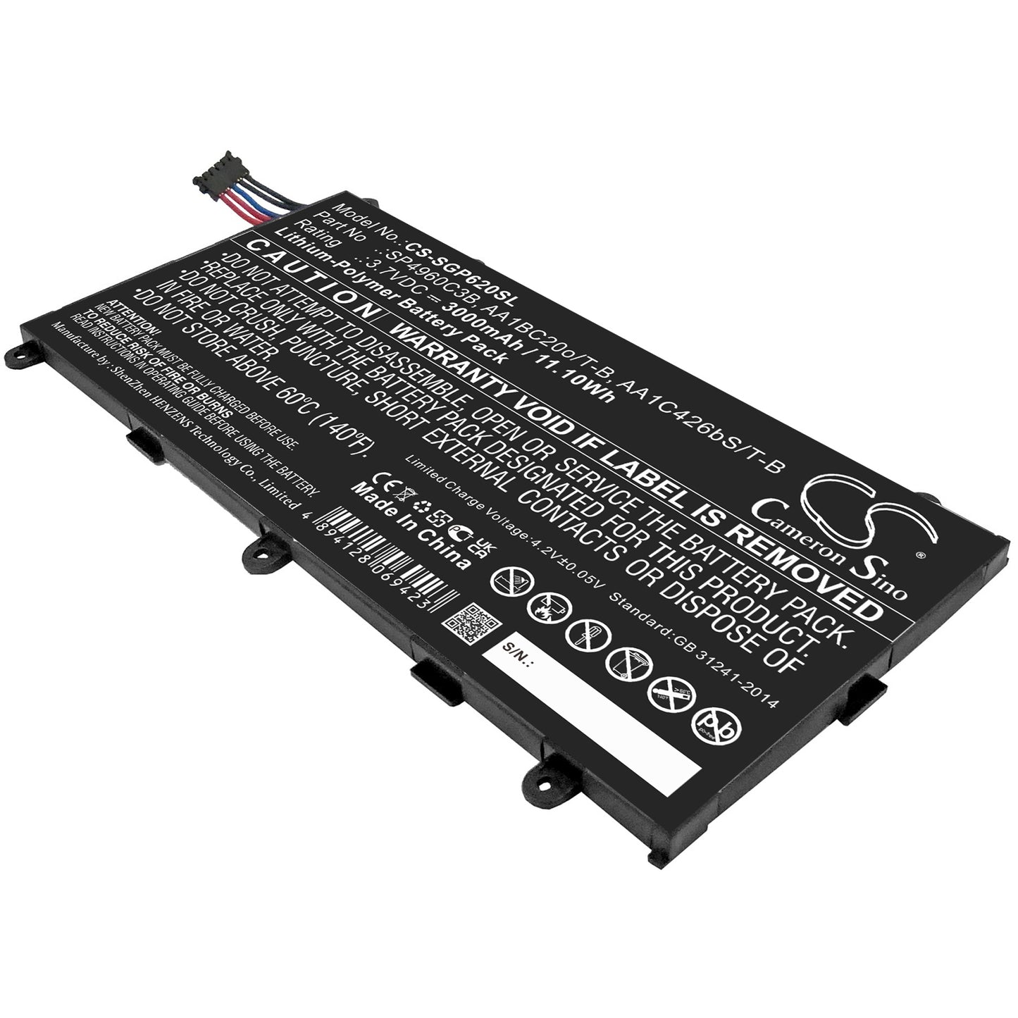 Replacement Battery for Samsung GT-P6200 – Tablet – 3000mAh / 3.7V - image 1