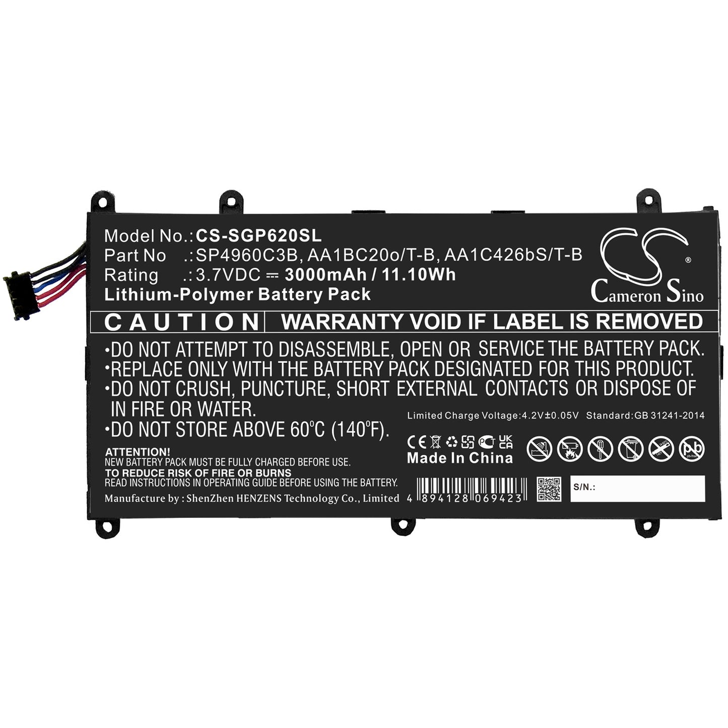 Replacement Battery for Samsung GT-P6200 – Tablet – 3000mAh / 3.7V - image 3
