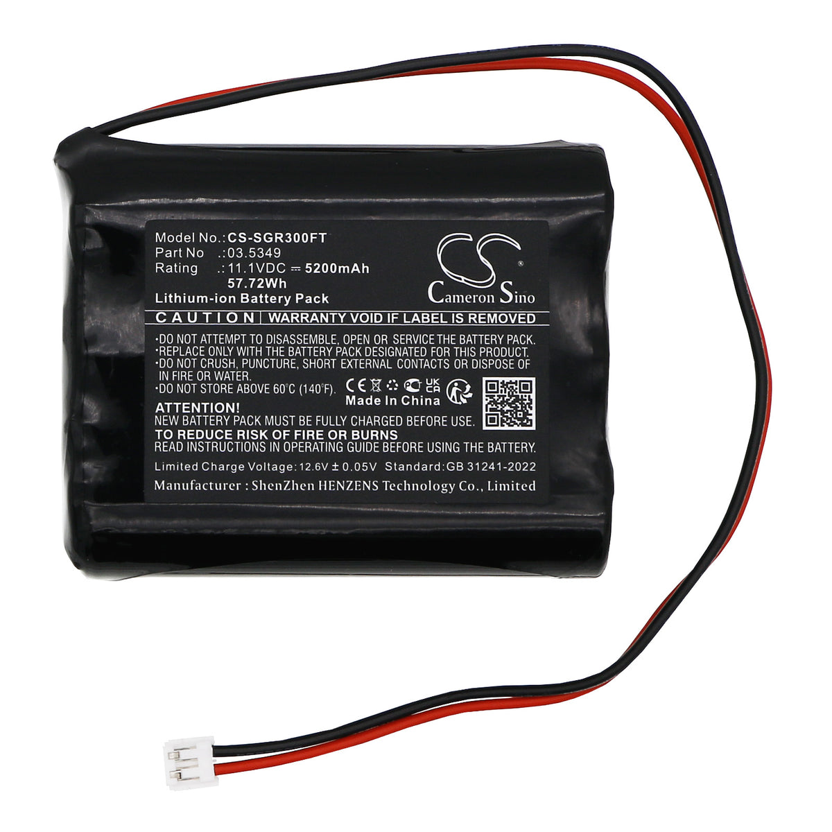 Replacement Battery for SCANGRIP NOVA 3 – Flashlight – 5200mAh / 11.1V