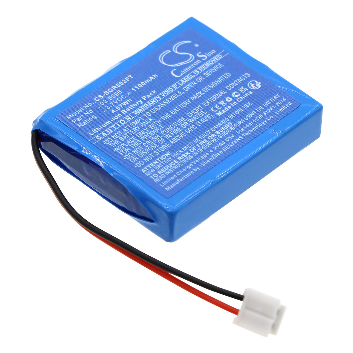 Replacement Battery for SCANGRIP Miniform 03.5036 – Flashlight – 1100mAh / 3.7V