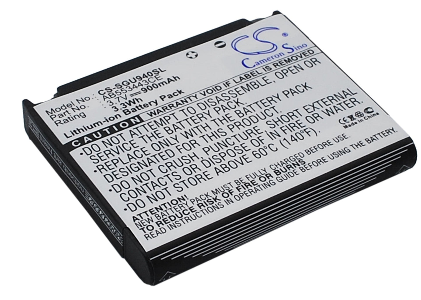 Replacement Battery for Samsung  Glyde U940 – Mobile, SmartPhone – 900mAh / 3.7V