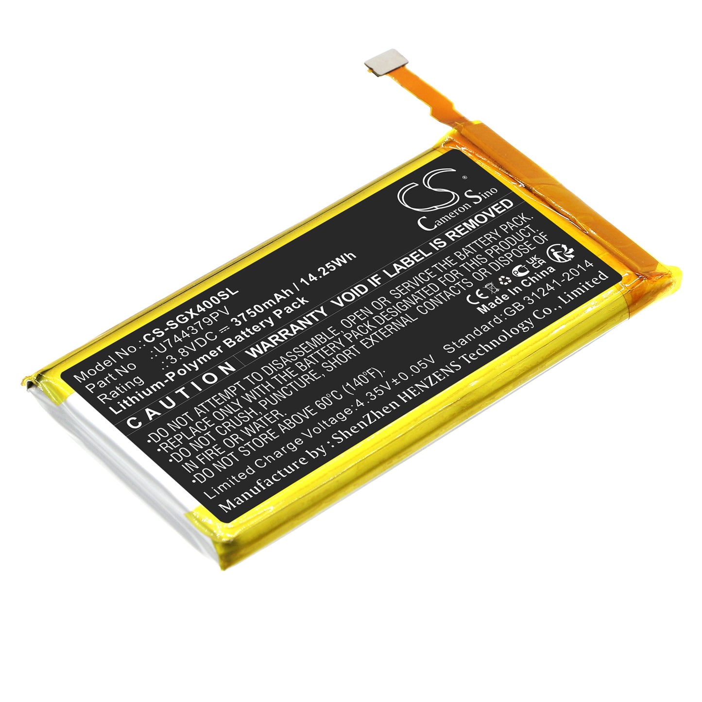 Replacement Battery for SkyGolf SkyCaddie SX400 – GPS, Navigator – 3750mAh / 3.8V - image 1