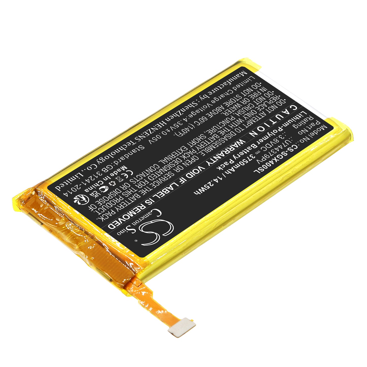 Replacement Battery for SkyGolf SkyCaddie SX400 – GPS, Navigator – 3750mAh / 3.8V - image 2