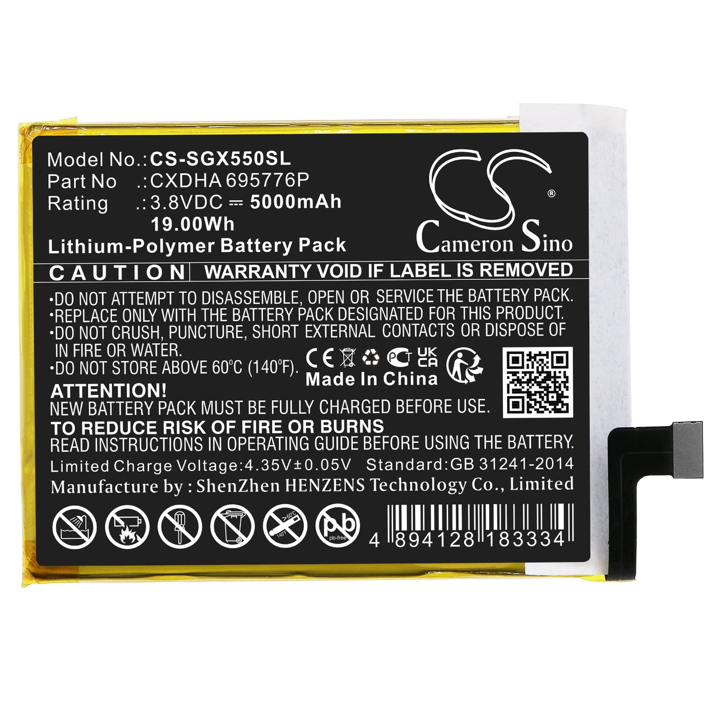 Replacement Battery for SkyGolf SkyCaddie SX550 – GPS, Navigator – 5000mAh / 3.8V - image 3