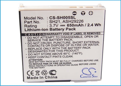 Replacement Battery for Sharp SH-02A – Mobile, SmartPhone – 650mAh / 3.7V - image 5