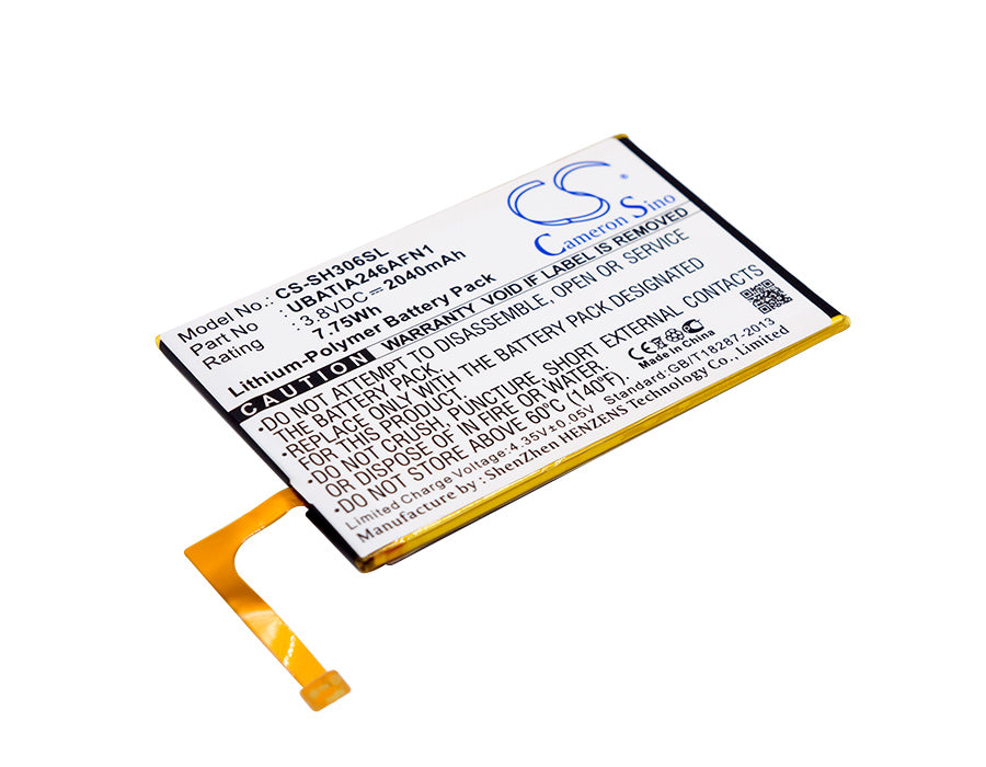 Replacement Battery for Sharp Aquos Crystal – Mobile, SmartPhone – 2040mAh / 3.8V - image 1