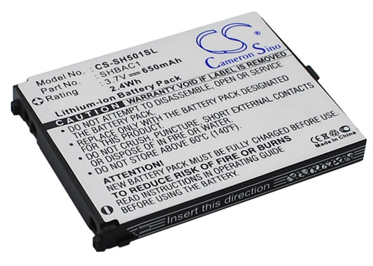 Replacement Battery for Sharp V501SH – Mobile, SmartPhone – 650mAh / 3.7V - image 1