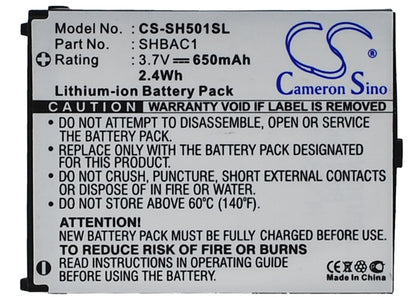 Replacement Battery for Sharp V501SH – Mobile, SmartPhone – 650mAh / 3.7V - image 5