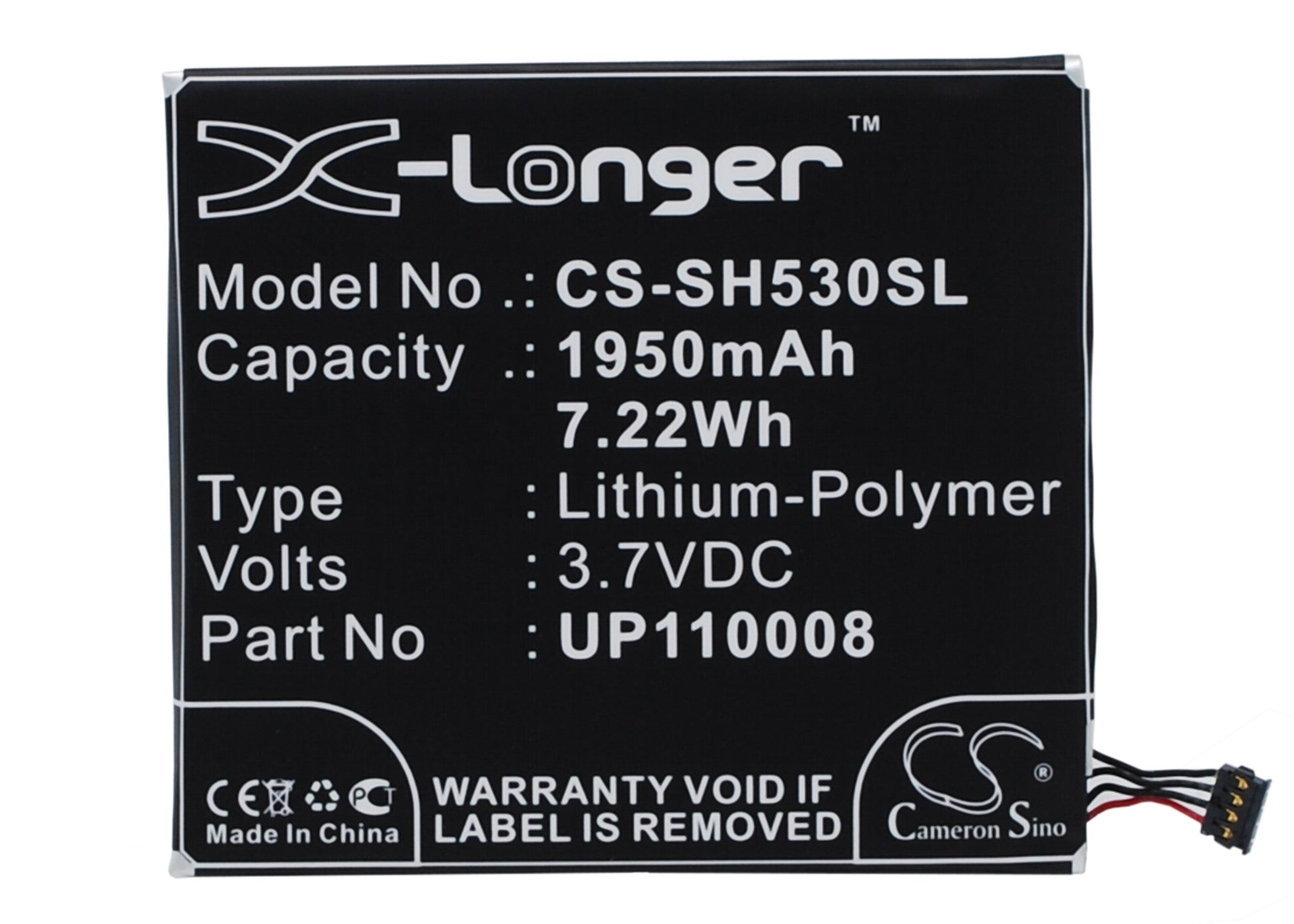 Replacement Battery for Sharp SH530U – Mobile, SmartPhone – 1950mAh / 3.7V - image 1