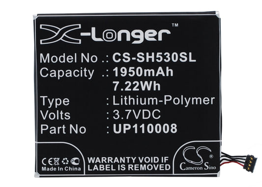 Replacement Battery for Sharp SH530U – Mobile, SmartPhone – 1950mAh / 3.7V - image 1