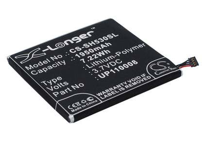 Replacement Battery for Sharp  SH530U – Mobile, SmartPhone – 1950mAh / 7.22Wh / 3.7V
