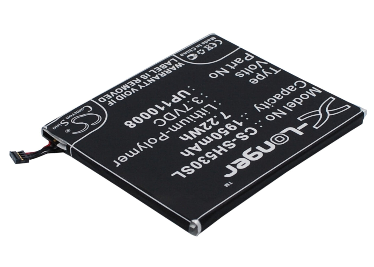 Replacement Battery for Sharp  SH530U – Mobile, SmartPhone – 1950mAh / 7.22Wh / 3.7V