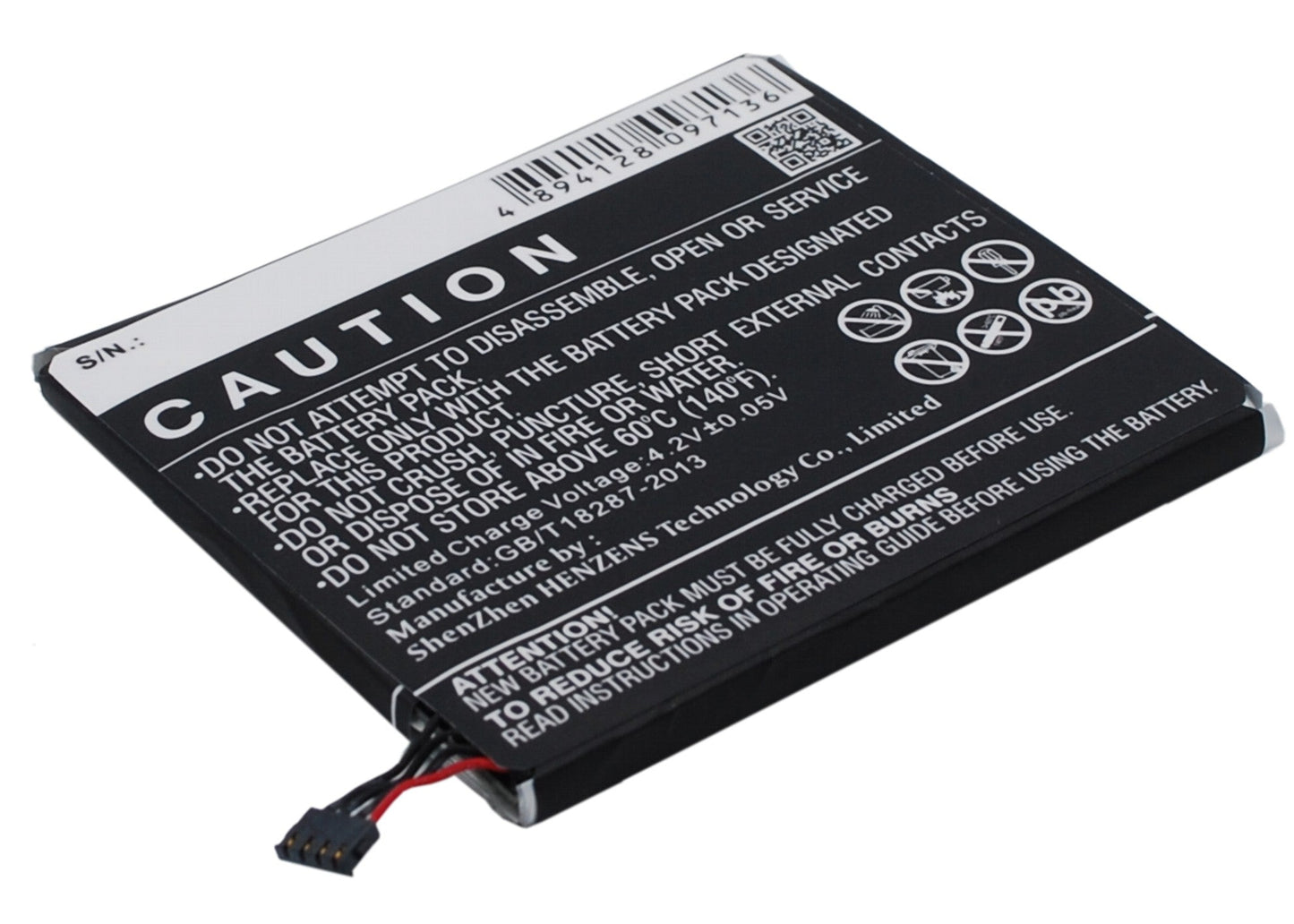 Replacement Battery for Sharp  SH530U – Mobile, SmartPhone – 1950mAh / 7.22Wh / 3.7V