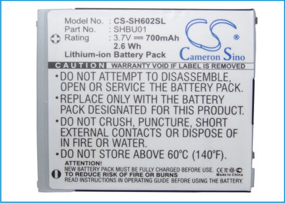 Replacement Battery for Sharp | Vodafone | SoftBank S602SH – Mobile, SmartPhone – 700mAh / 3.7V - image 5
