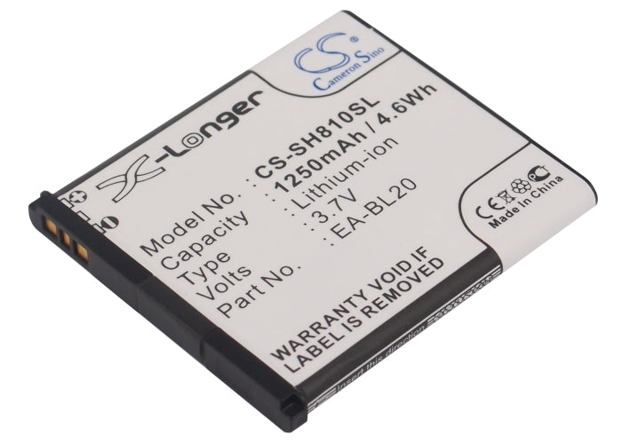 Replacement Battery for Sharp SH80iUC – Mobile, SmartPhone – 1250mAh / 3.7V - image 1