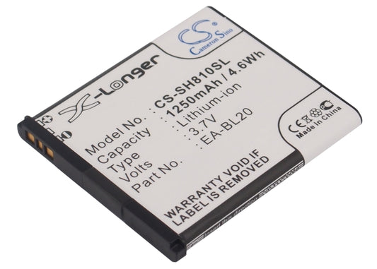 Replacement Battery for Sharp SH80iUC – Mobile, SmartPhone – 1250mAh / 3.7V - image 1