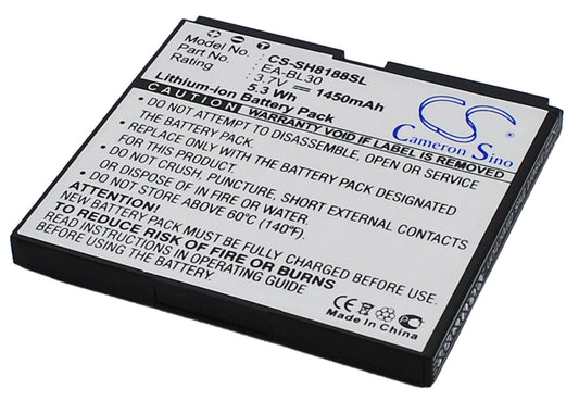 Replacement Battery for Sharp SH8188U – Mobile, SmartPhone – 1450mAh / 3.7V - image 1