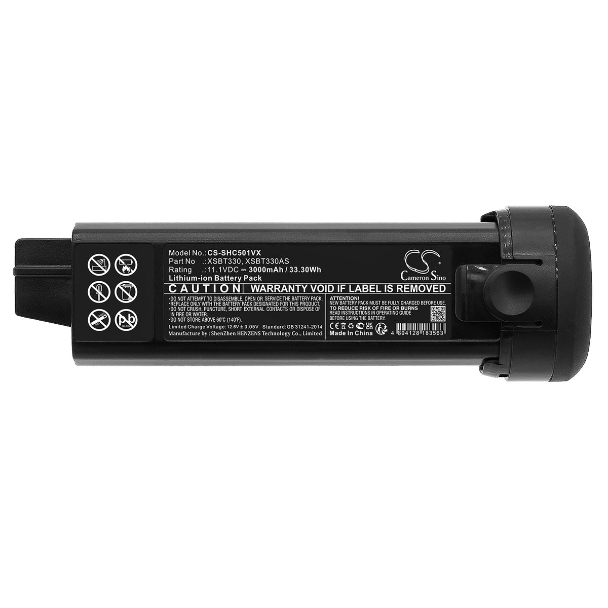 Replacement Battery for Shark Evopower System Flex CS501J – Vacuum – 3000mAh / 11.1V