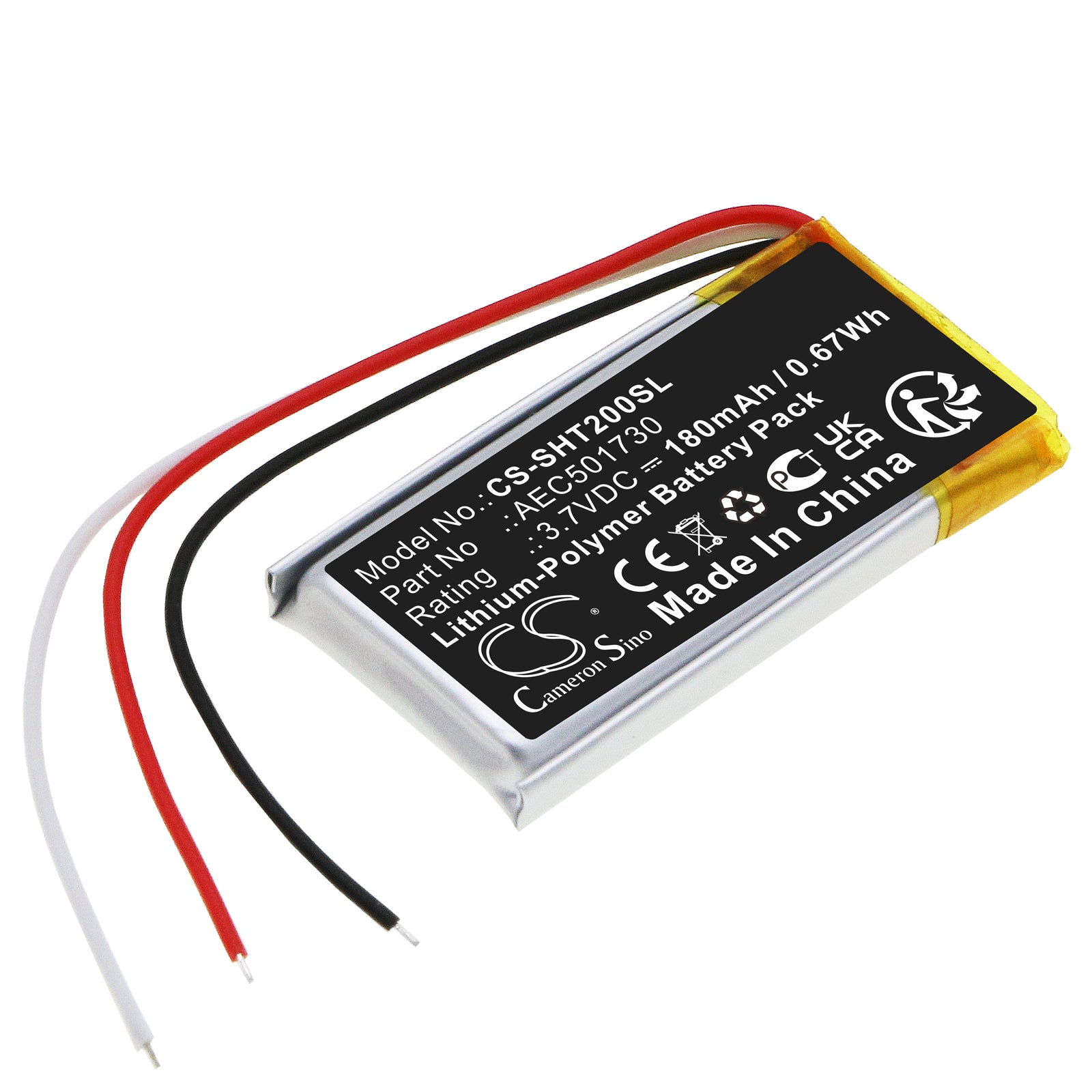 Replacement Battery for Shure RMCE-BT2 – Wireless Headset – 180mAh / 3.7V - image 1
