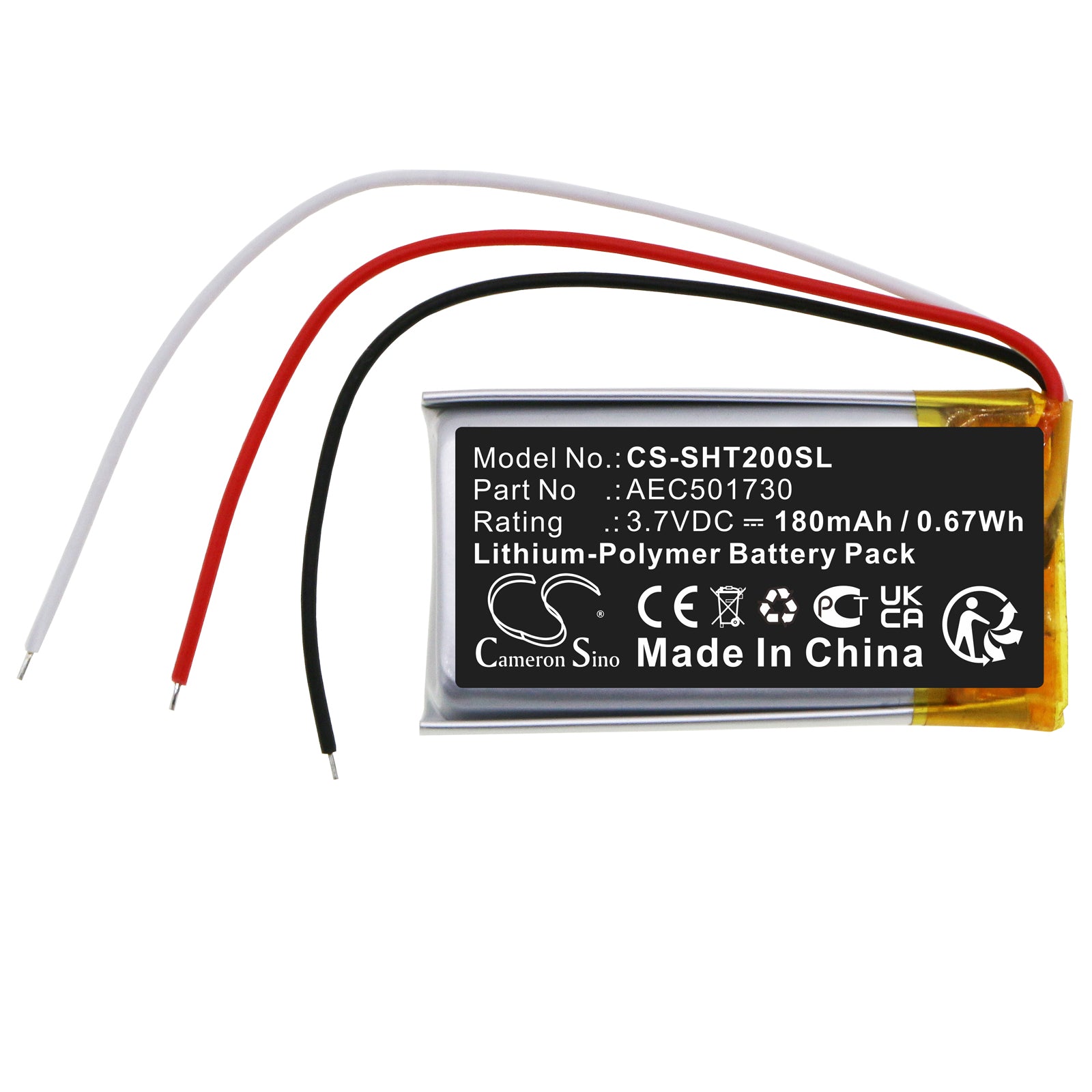 Replacement Battery for Shure RMCE-BT2 – Wireless Headset – 180mAh / 3.7V - image 3