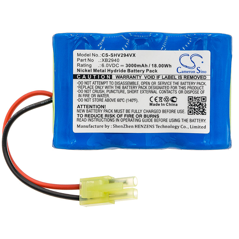 Replacement Battery for Shark V2940C – Vacuum – 3000mAh / 6V