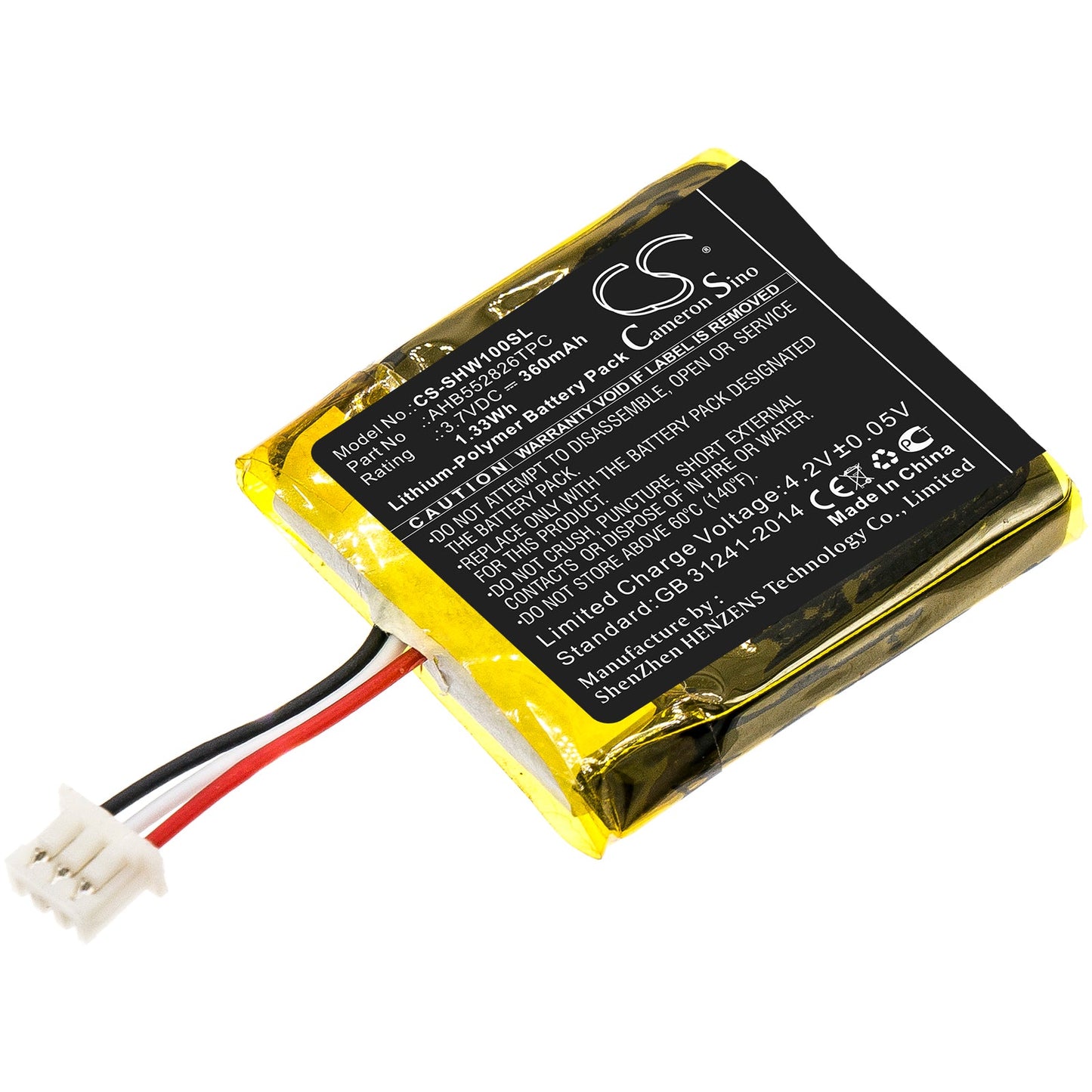 Replacement Battery for Sennheiser  DW 10 – Wireless Headset – 360mAh / 1.33Wh / 3.7V