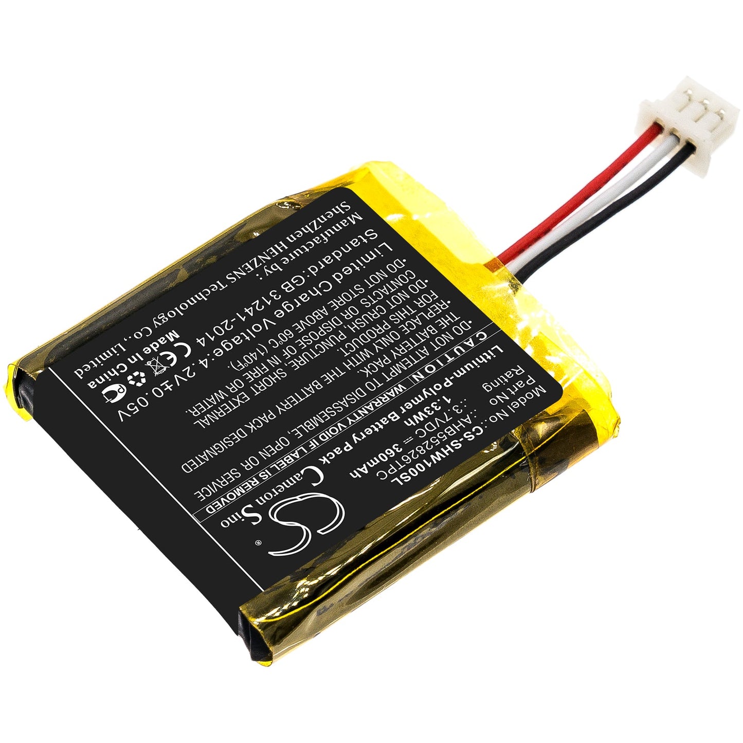 Replacement Battery for Sennheiser  DW 10 – Wireless Headset – 360mAh / 1.33Wh / 3.7V