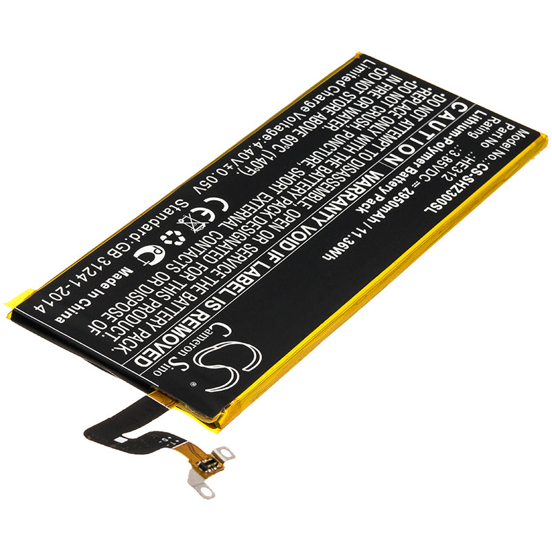 Replacement Battery for Sharp  FS8009 – Mobile, SmartPhone – 2950mAh / 11.36Wh / 3.85V