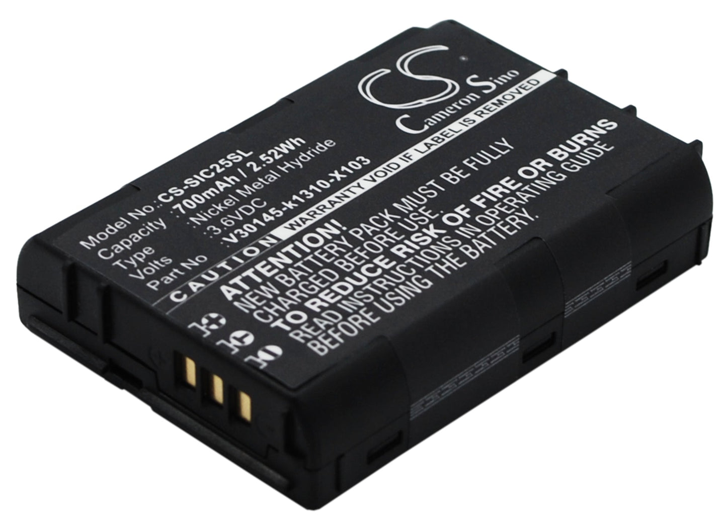 Replacement Battery for Siemens  C25 – Mobile, SmartPhone – 700mAh / 2.52Wh / 3.6V