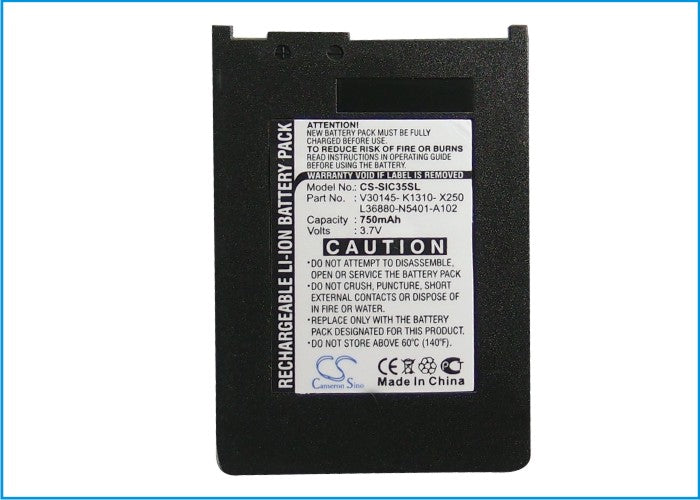 Replacement Battery for Siemens  3506 – Mobile, SmartPhone – 750mAh / 2.78Wh / 3.7V