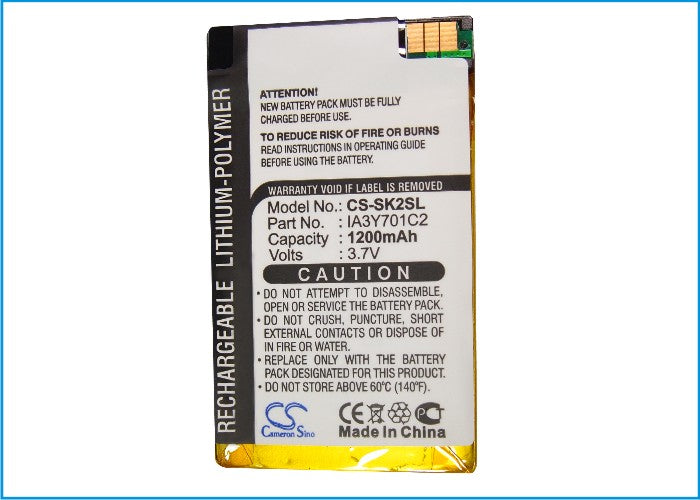 Replacement Battery for Sharp  PV-100TG – Mobile, SmartPhone – 1200mAh / 4.44Wh / 3.7V