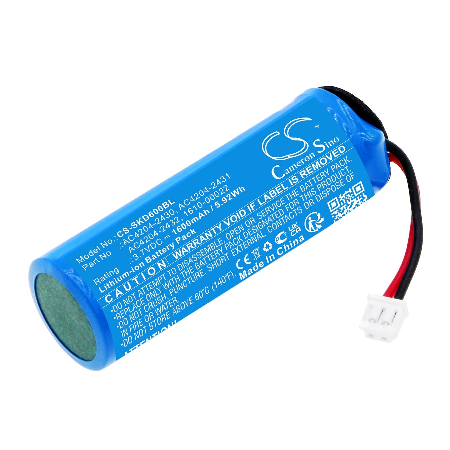 Replacement Battery for Socket Mobile  D600 – Barcode Scanner – 1600mAh / 5.92Wh / 3.7V