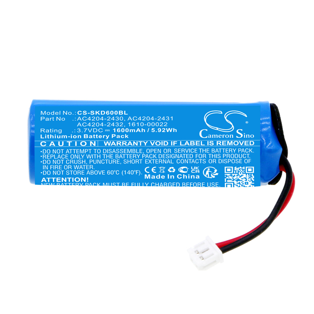 Replacement Battery for Socket Mobile D700 – Barcode Scanner – 1600mAh / 3.7V