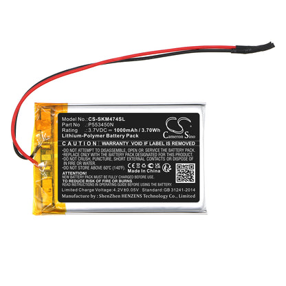Replacement Battery for Skullcandy  S7SHHW-474 – 1000mAh / 3.70Wh