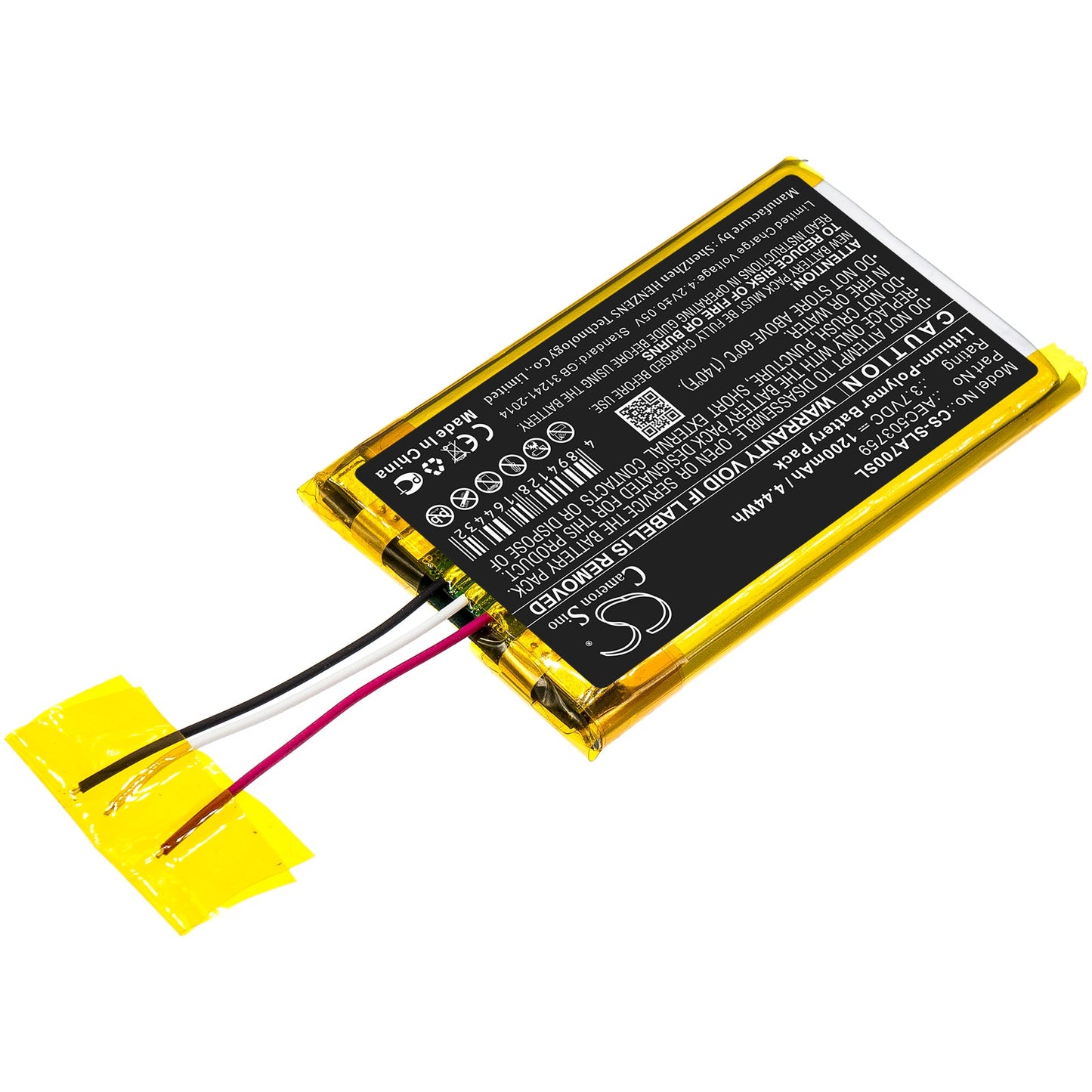 Replacement Battery for Steelseries  Arctis 1 – Wireless Headset – 1200mAh / 4.44Wh / 3.7V
