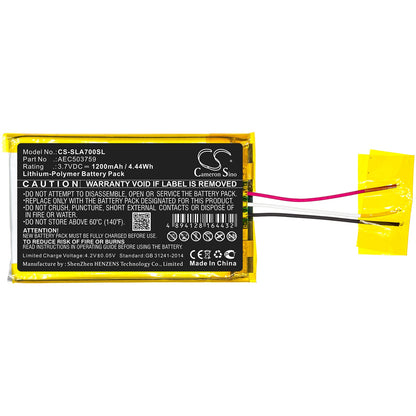 Replacement Battery for Steelseries  Arctis 1 – Wireless Headset – 1200mAh / 4.44Wh / 3.7V