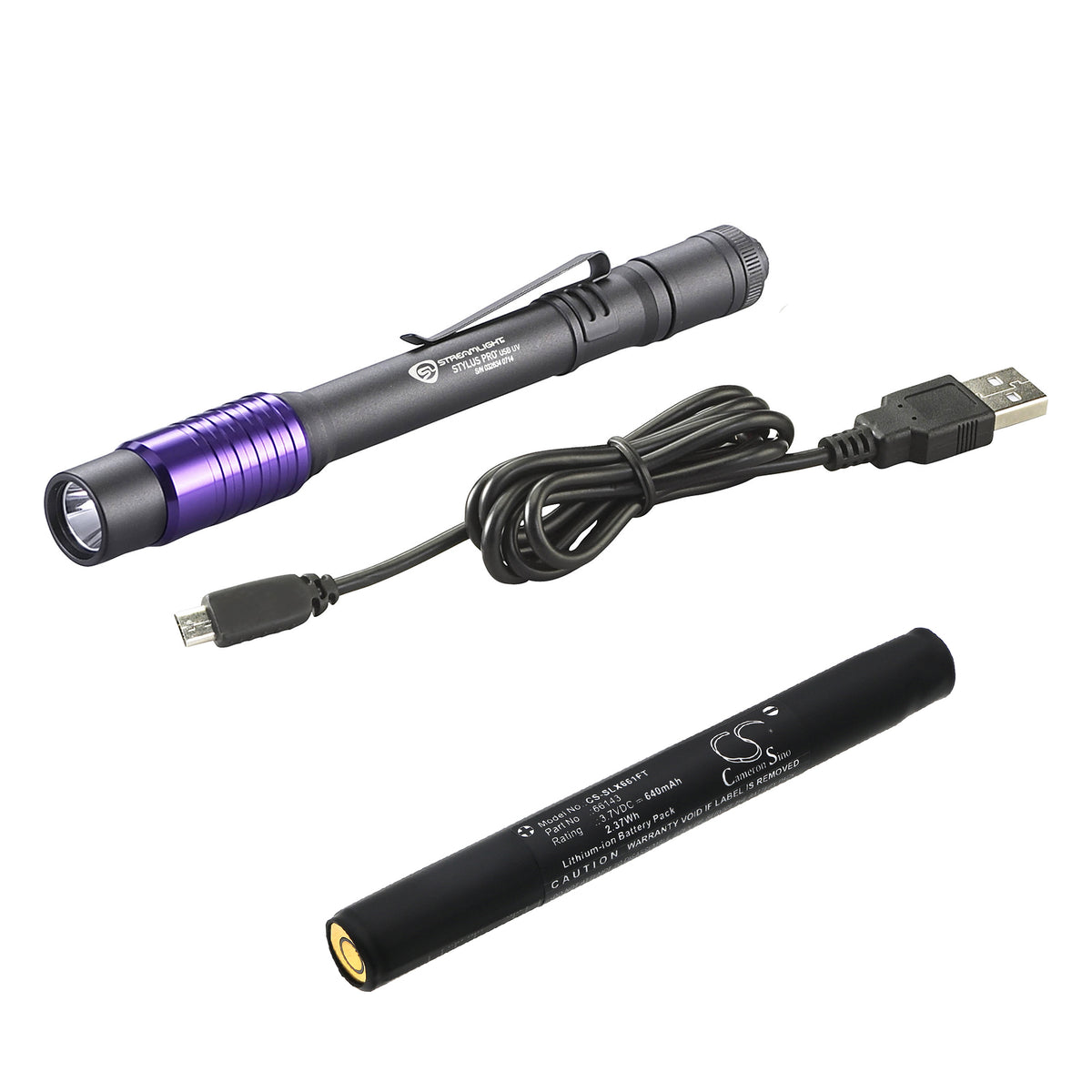 Replacement Battery for Streamlight Stylus Pro COB – Flashlight – 640mAh / 3.7V