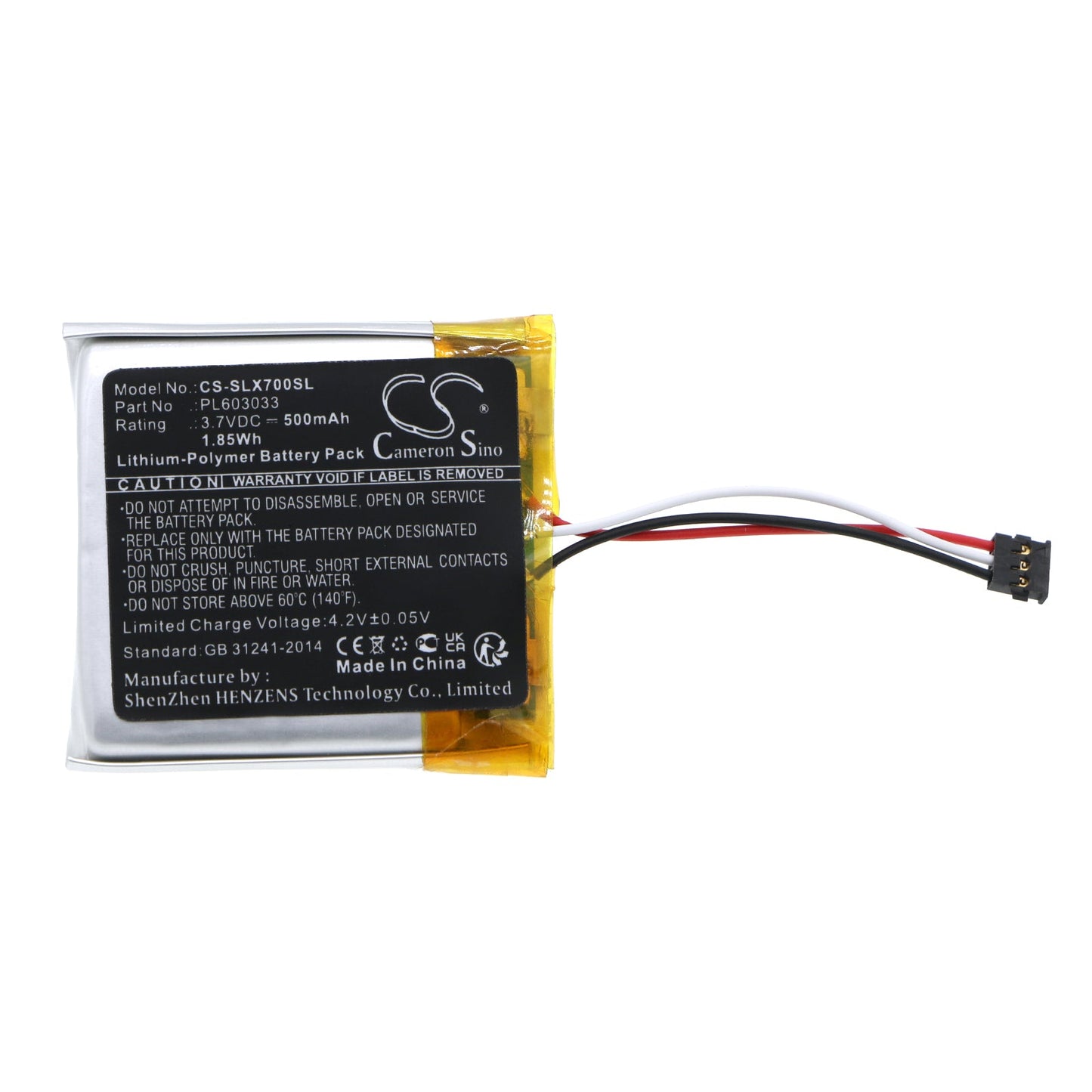 Replacement Battery for SteelSeries   Arctis Nova 7P – Wireless Headset – 500mAh / 1.85Wh / 3.7V