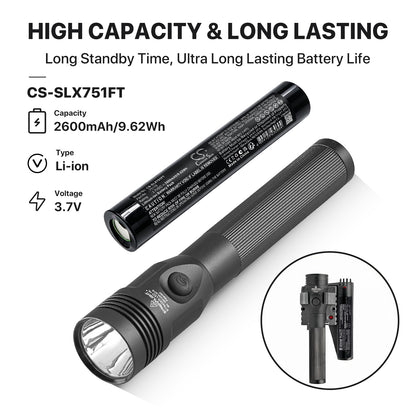 Replacement Battery for Streamlight Stinger LED – Flashlight – 2600mAh / 3.7V