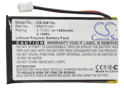 Replacement Battery for Sony HDPS-M1 – Media Player – 1400mAh / 3.7V