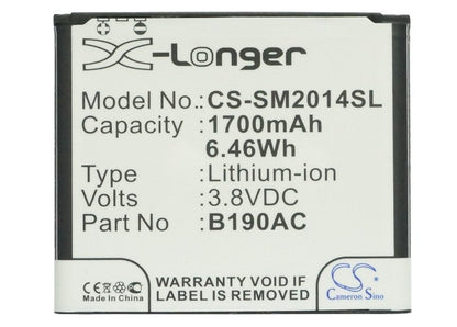 Replacement Battery for Samsung  SM-G9092 – Mobile, SmartPhone – 1700mAh / 6.46Wh / 3.8V