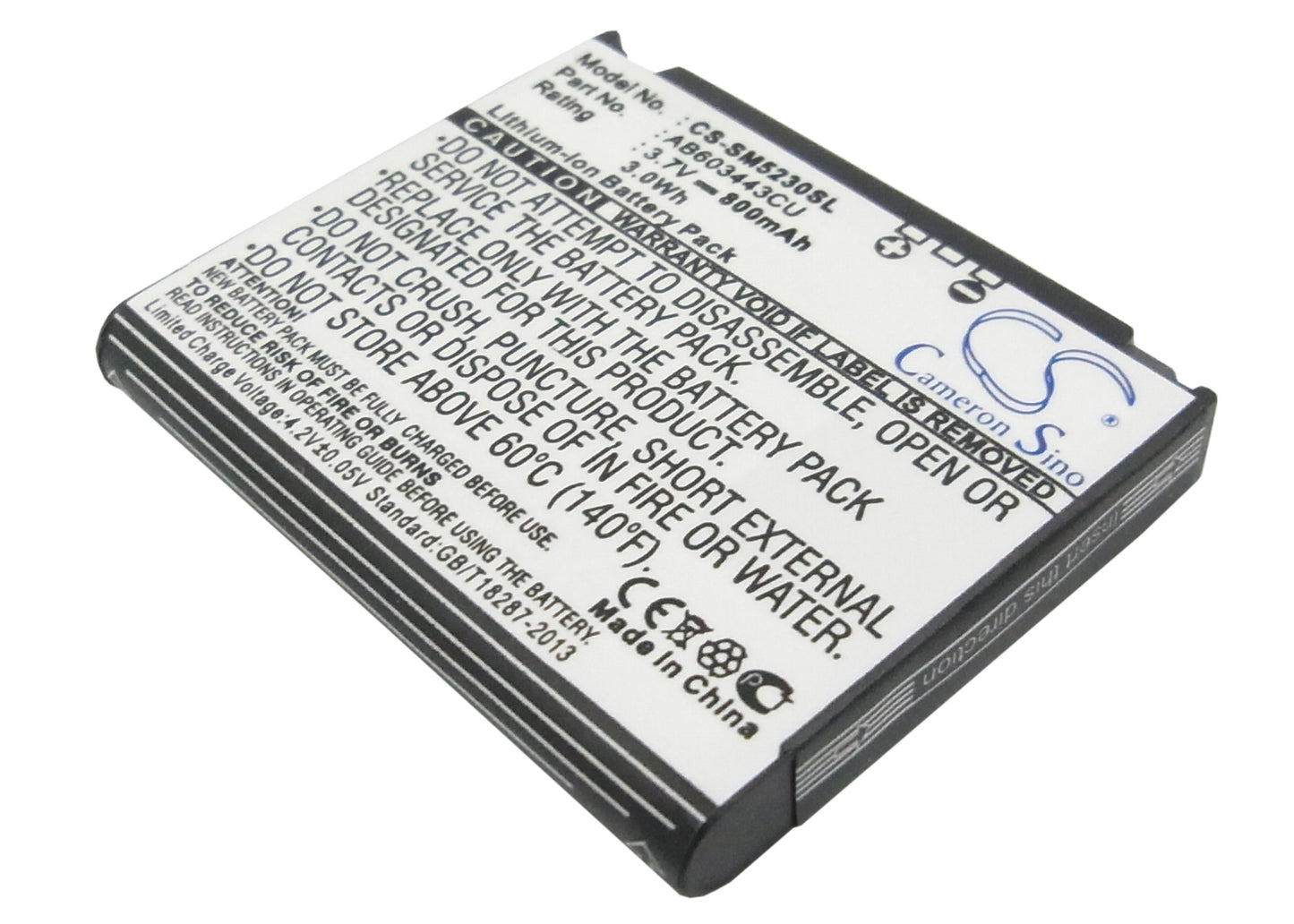 Replacement Battery for Samsung SGH-S5230 – Mobile, SmartPhone – 800mAh / 3.7V - image 1