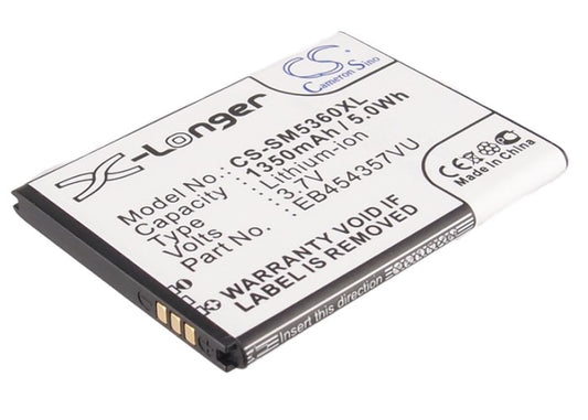 Replacement Battery for Samsung GT-S5360 – Mobile, SmartPhone – 1350mAh / 3.7V - image 1