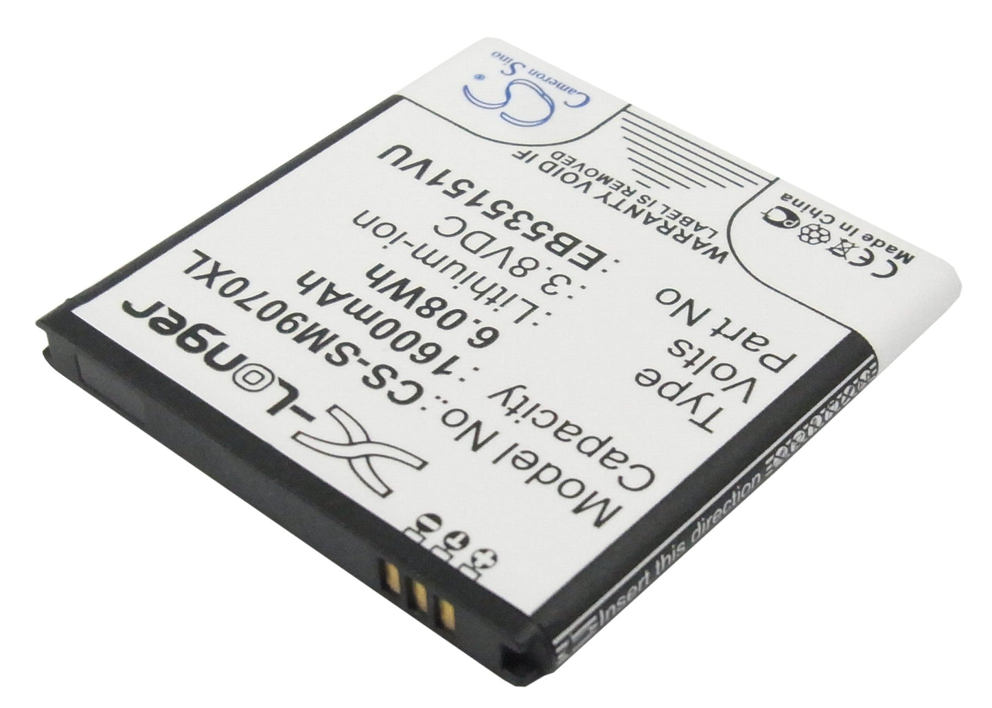 Replacement Battery for Samsung  Galaxy S Advance – Mobile, SmartPhone – 1600mAh / 6.08Wh / 3.8V