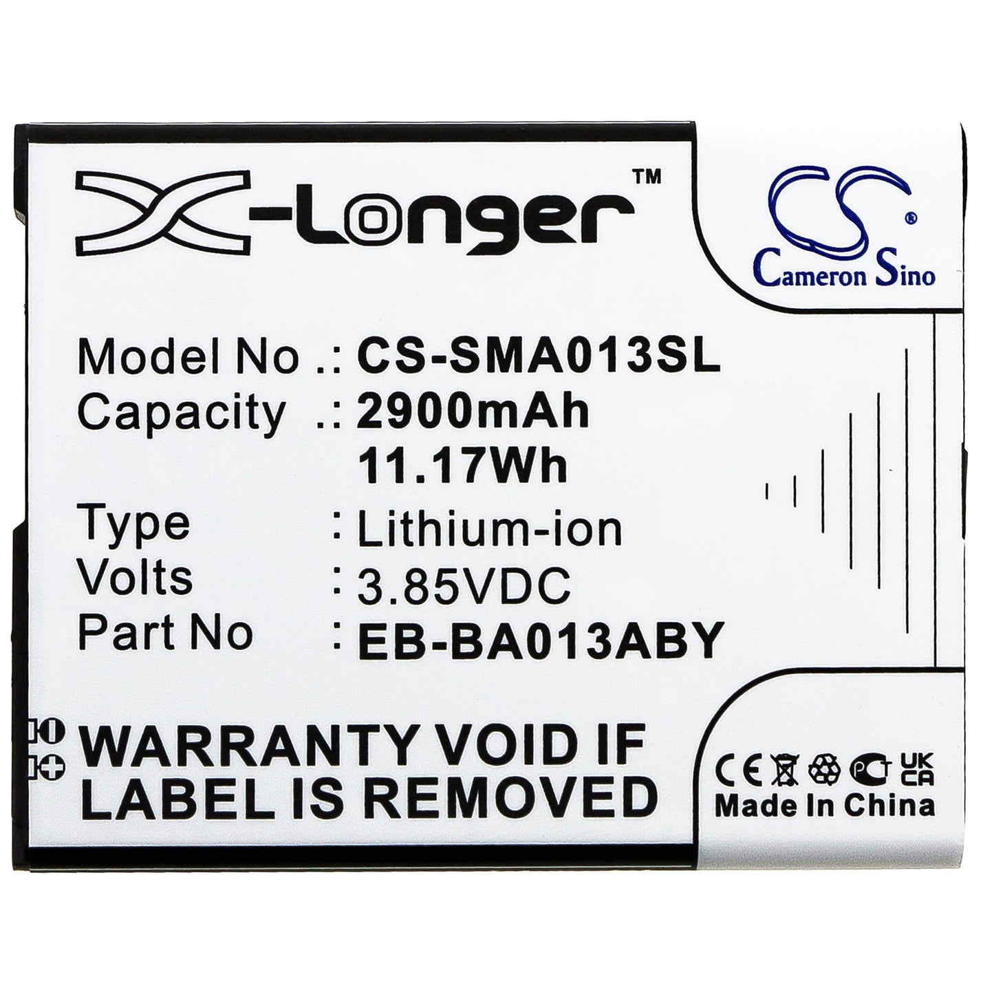 Replacement Battery for Samsung  Galaxy A01 2019 – Mobile, SmartPhone – 2900mAh / 11.17Wh / 3.85V