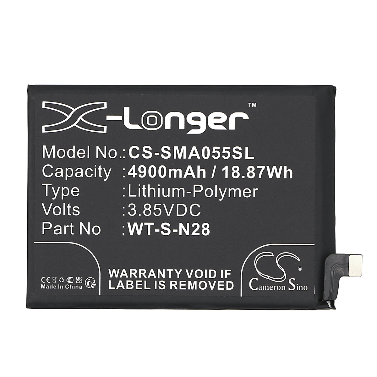 Replacement Battery for Samsung Galaxy A05 2023 – Mobile, SmartPhone – 4900mAh / 3.85V